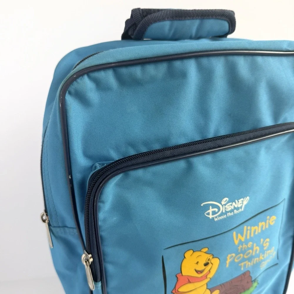 VTG 1990s Disney Pooh Backpack Kids Weekend Diaper Bag Thinking Spot Blue